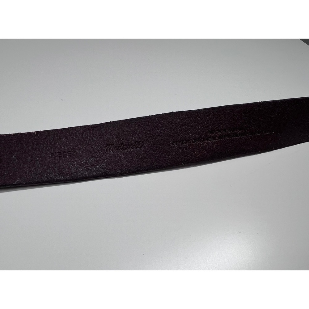 Madewell Leather Oval Buckle Belt Coffee Bean Brown Medium NEW - Picture 7 of 9